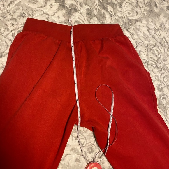 Adidas NEO 3 Stripe Red Joggers - Picture 5 of 16